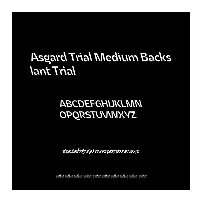 Asgard Trial Medium Backslant Trial