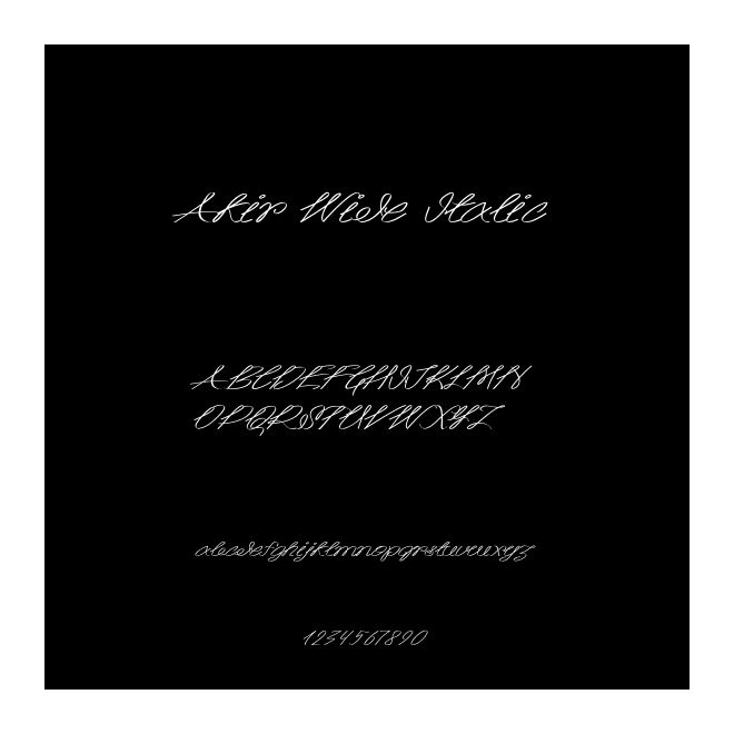 Akir Wide Italic