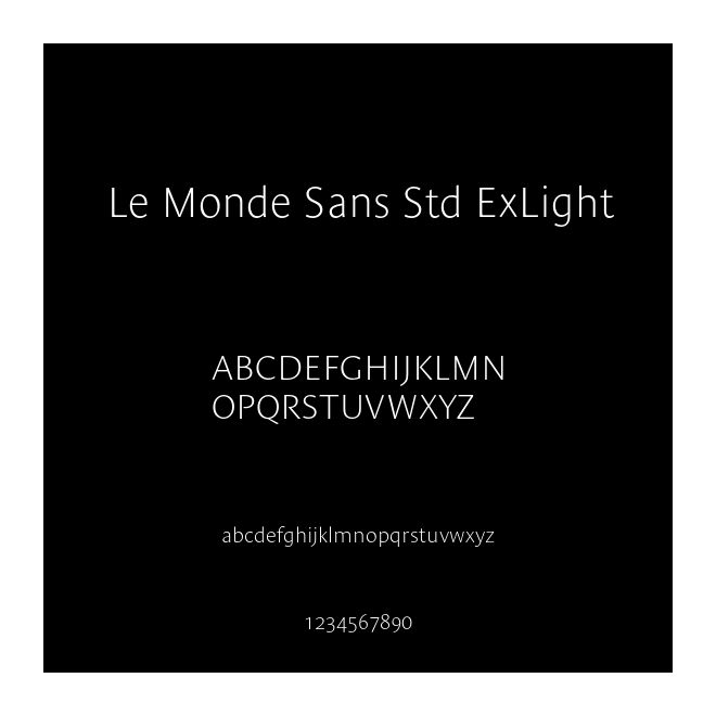 Le Monde Sans Std ExLight