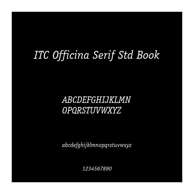 ITC Officina Serif Std Book