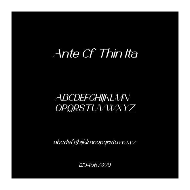 Ante Cf Thin Ita