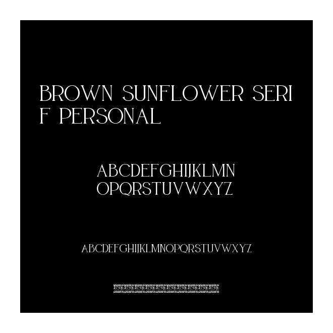 BROWN SUNFLOWER SERIF PERSONAL