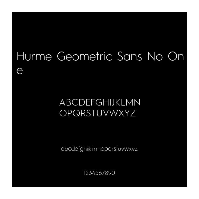 Hurme Geometric Sans No One