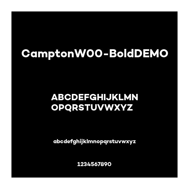 CamptonW00-BoldDEMO