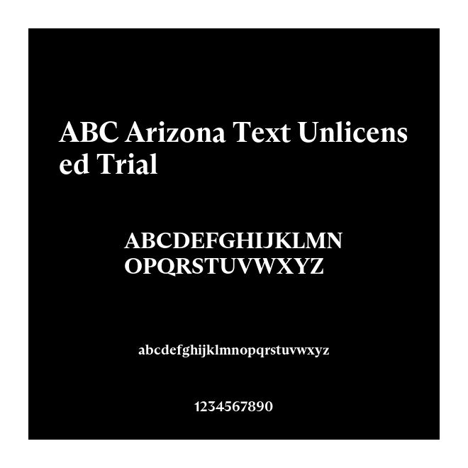 ABC Arizona Text Unlicensed Trial