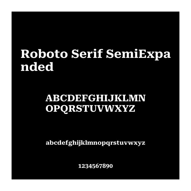 Roboto Serif SemiExpanded