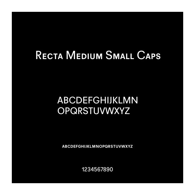 Recta Medium Small Caps