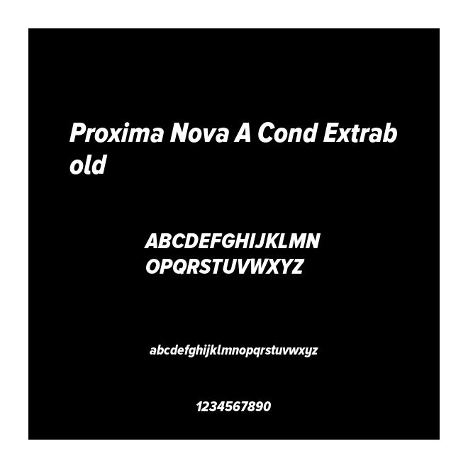 Proxima Nova A Cond Extrabold