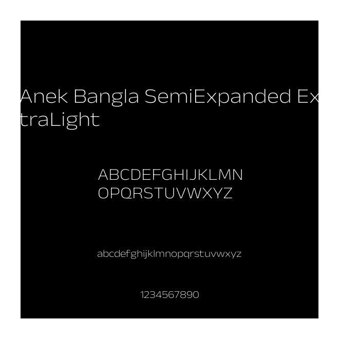 Anek Bangla SemiExpanded ExtraLight