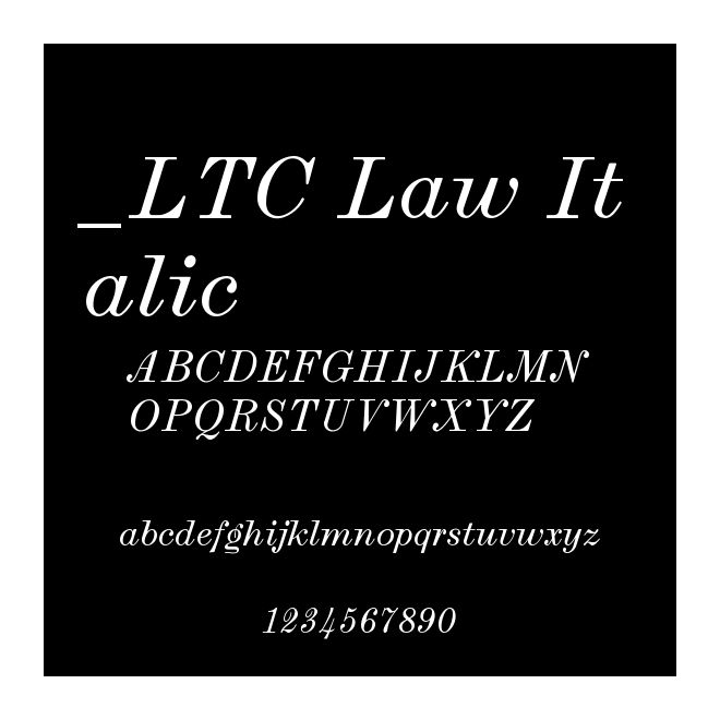 _LTC Law Italic