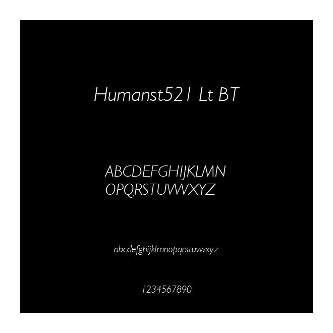 Humanst521 Lt BT
