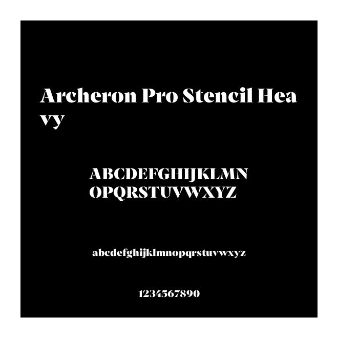 Archeron Pro Stencil Heavy