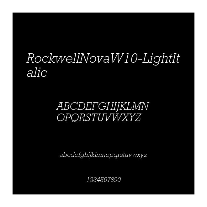 RockwellNovaW10-LightItalic