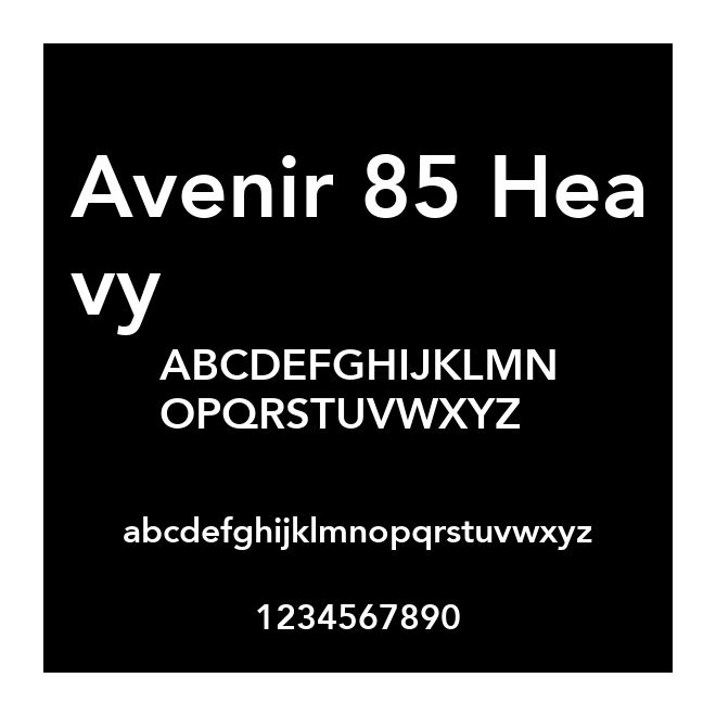 Avenir 85 Heavy