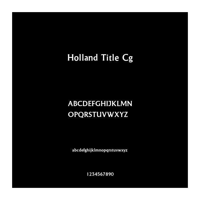 Holland Title Cg