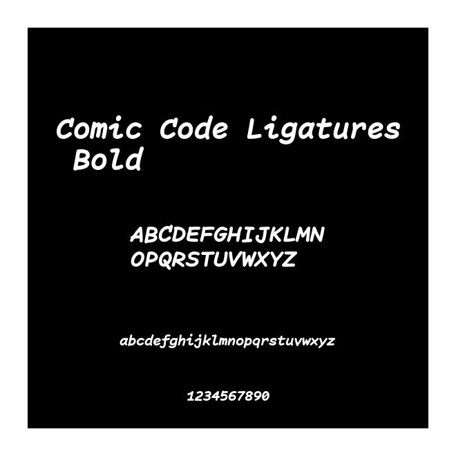 Comic Code Ligatures Bold