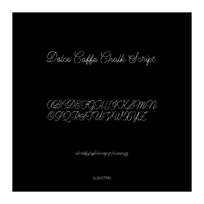 Dolce Caffe Chalk Script