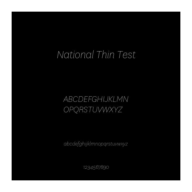 National Thin Test