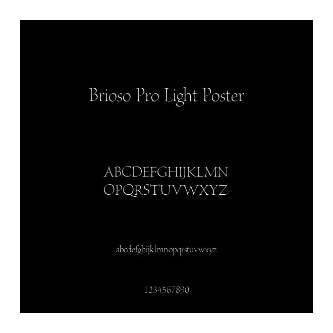 Brioso Pro Light Poster