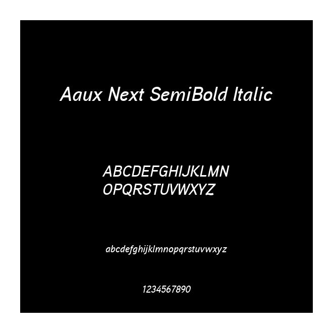 Aaux Next SemiBold Italic