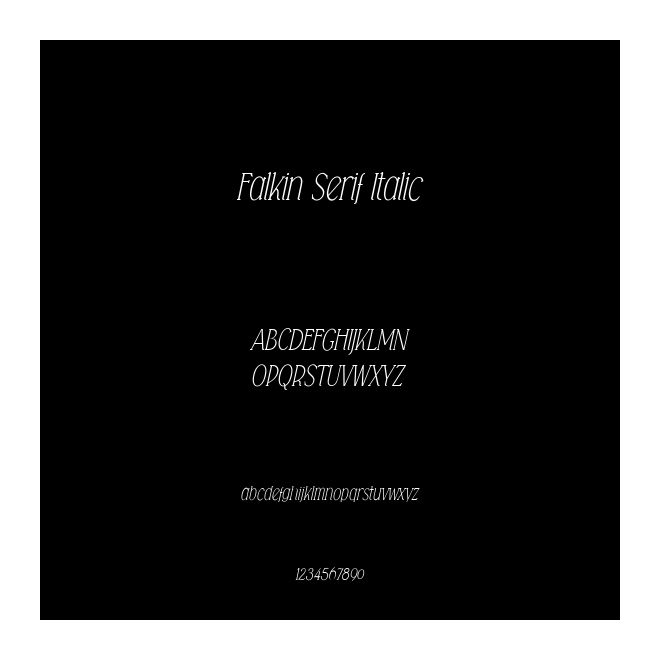 Falkin Serif Italic