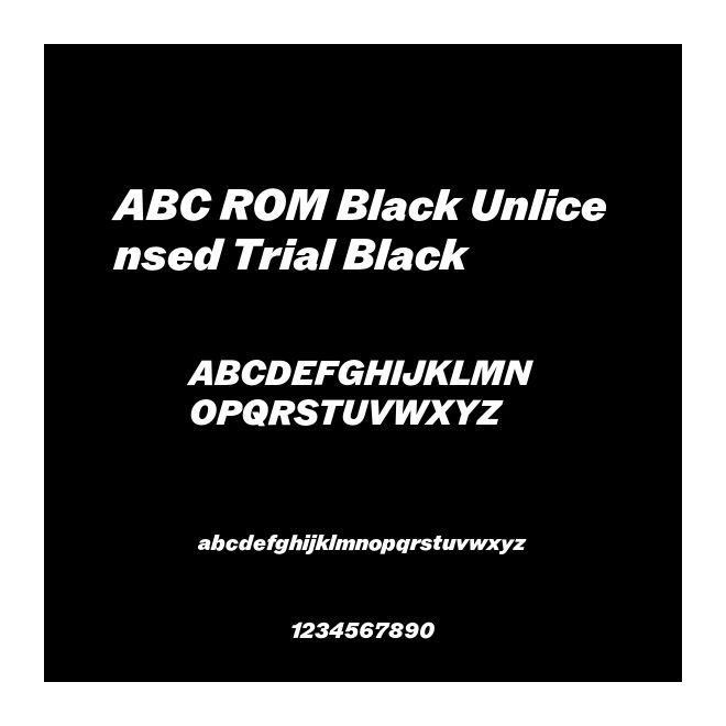ABC ROM Black Unlicensed Trial Black