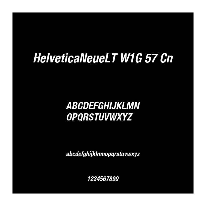 HelveticaNeueLT W1G 57 Cn