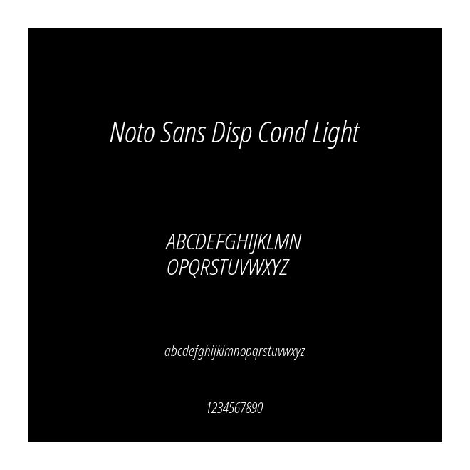 Noto Sans Disp Cond Light