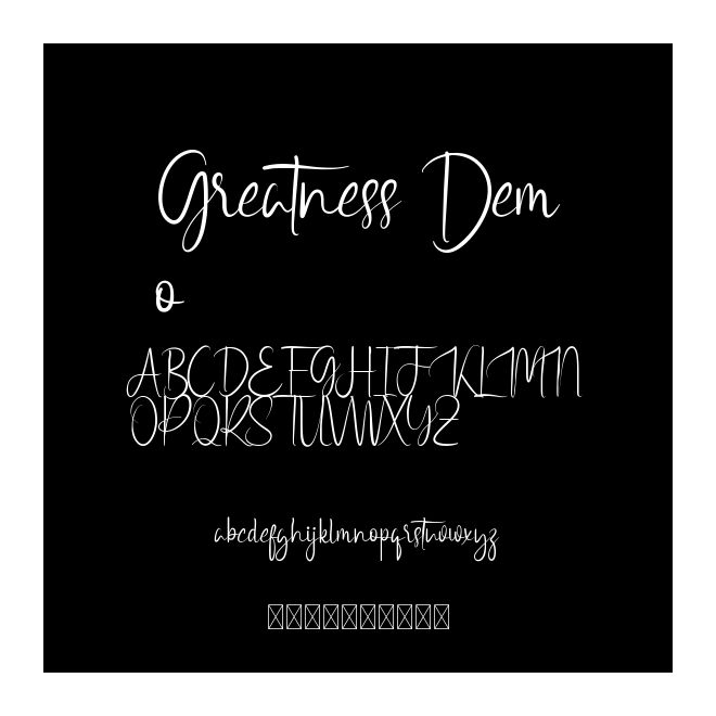 Greatness Demo