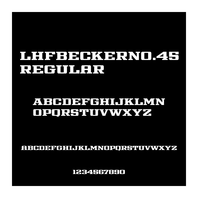 LHFBeckerNo.45Regular