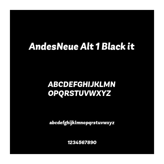 AndesNeue Alt 1 Black it