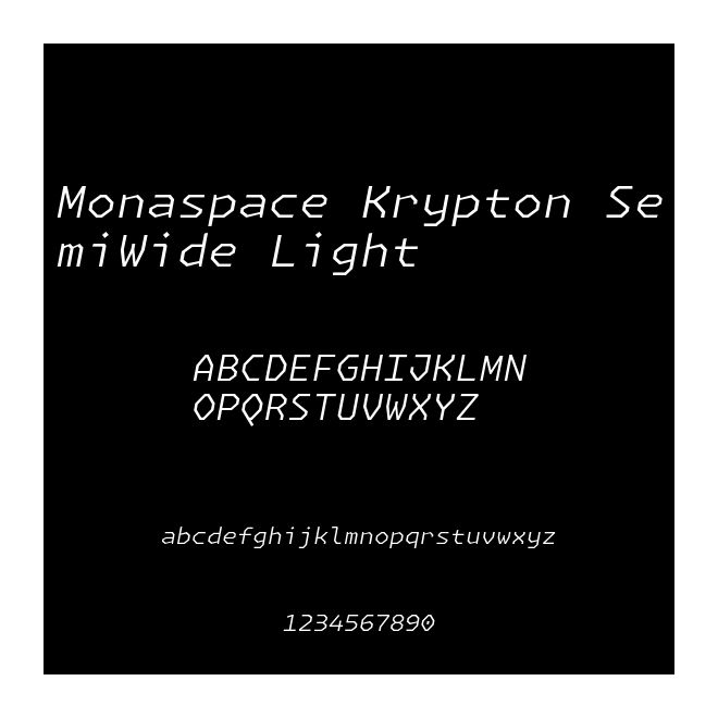 Monaspace Krypton SemiWide Light