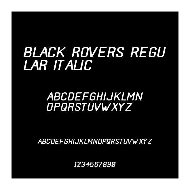 Black Rovers Regular Italic
