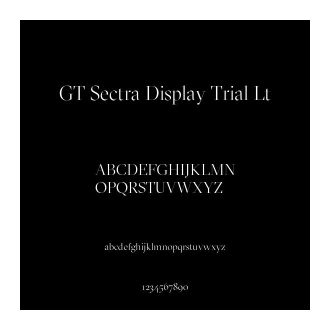 GT Sectra Display Trial Lt