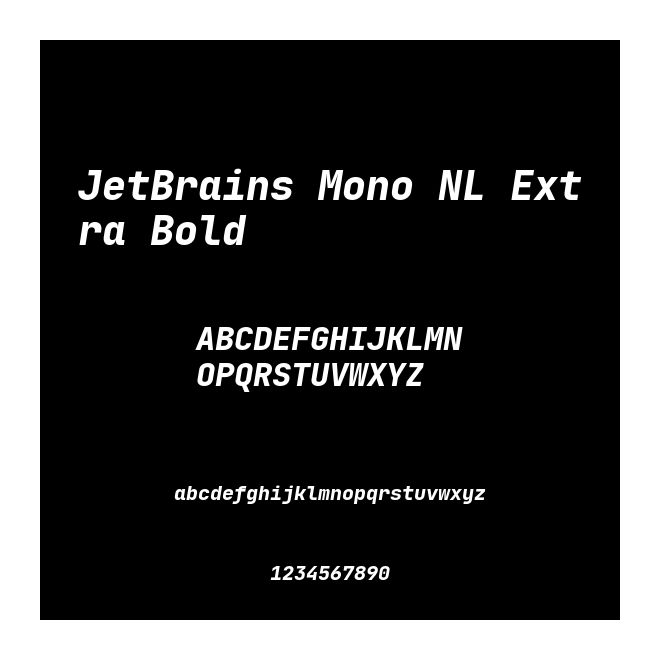 JetBrains Mono NL Extra Bold