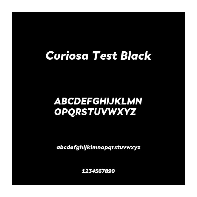 Curiosa Test Black