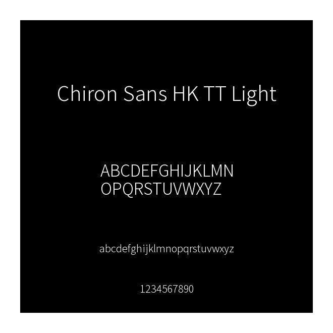 Chiron Sans HK TT Light