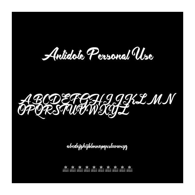 Antidote Personal Use