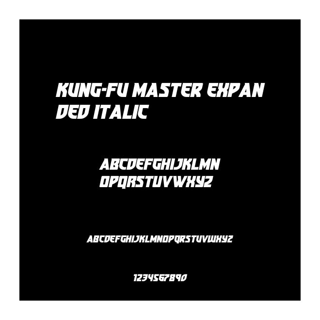 Kung-Fu Master Expanded Italic