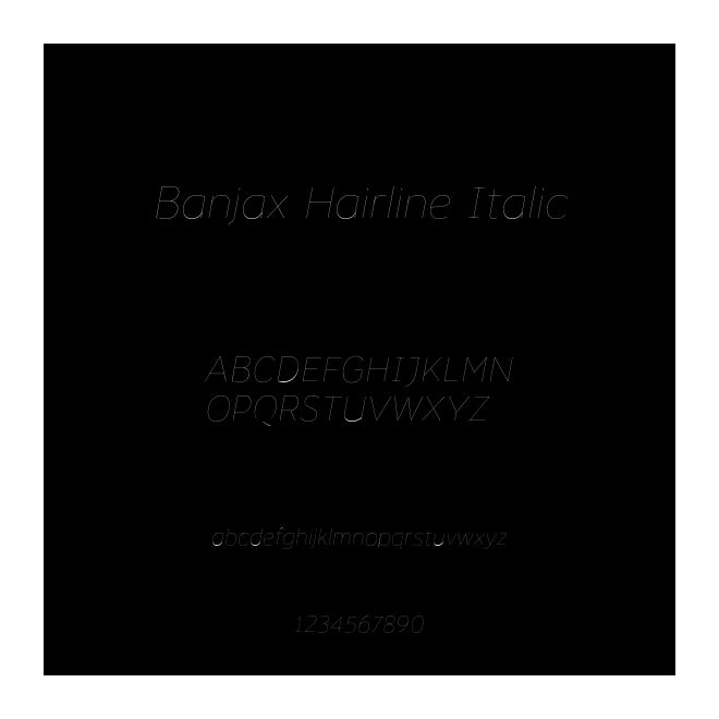 Banjax Hairline Italic