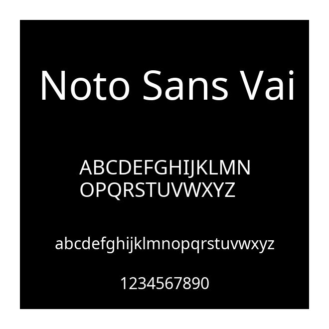 Noto Sans Vai