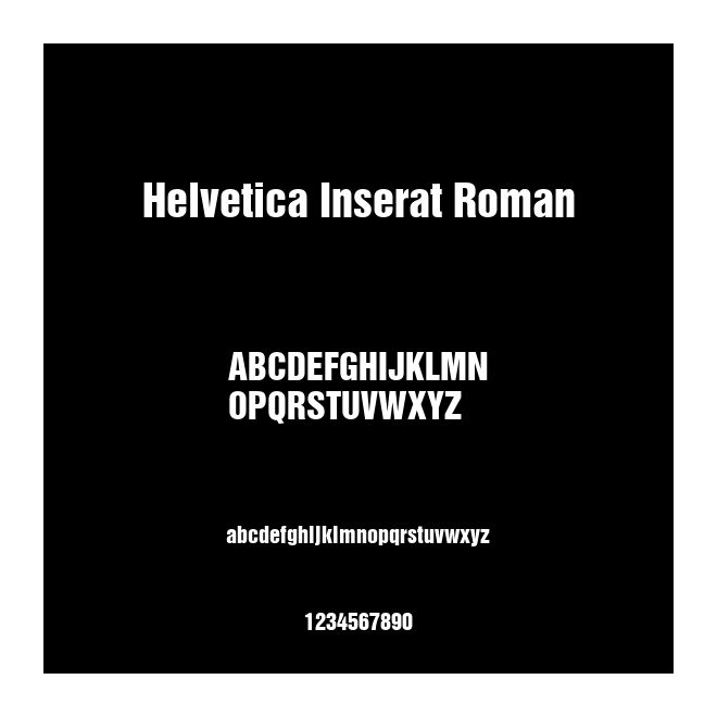 Helvetica Inserat Roman