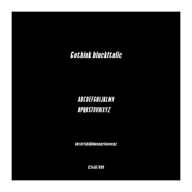 Gothink blackItalic