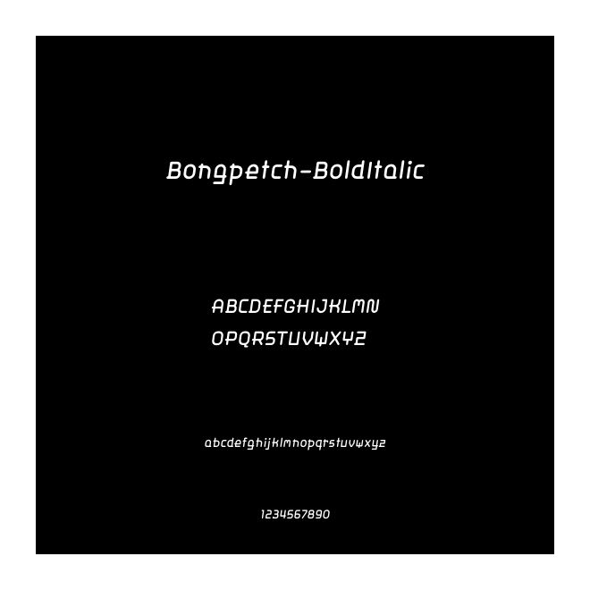 Bongpetch-BoldItalic