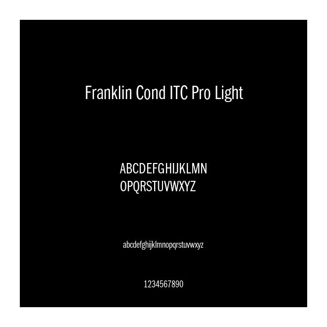 Franklin Cond ITC Pro Light