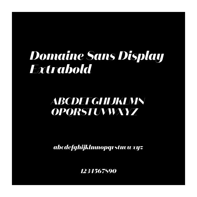 Domaine Sans Display Extrabold