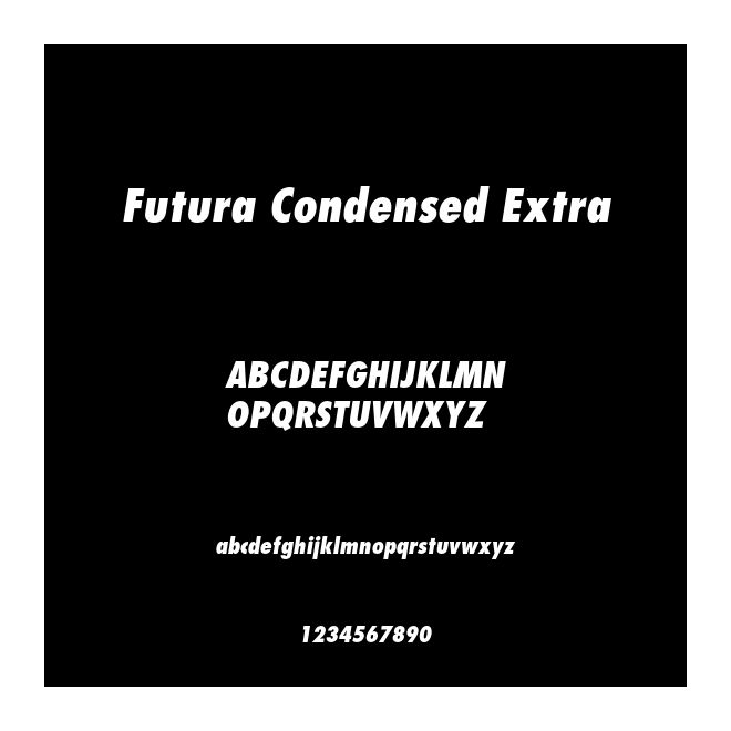 Futura Condensed Extra