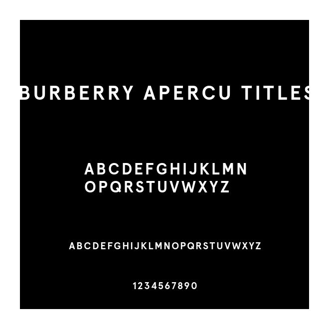 Burberry Apercu Titles
