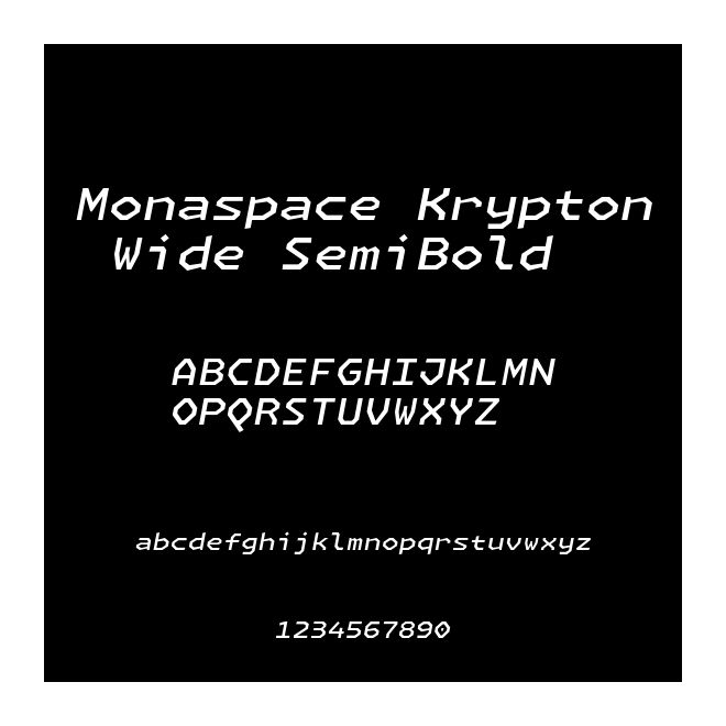 Monaspace Krypton Wide SemiBold