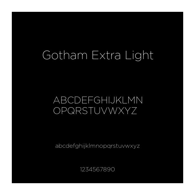 Gotham Extra Light